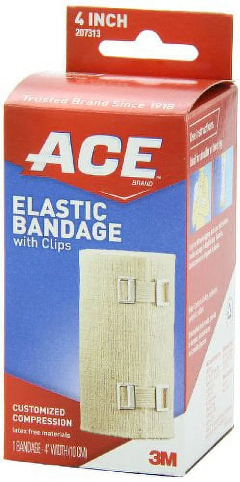 Elastic Bandage with Clips, 4 Inches, 1-Count