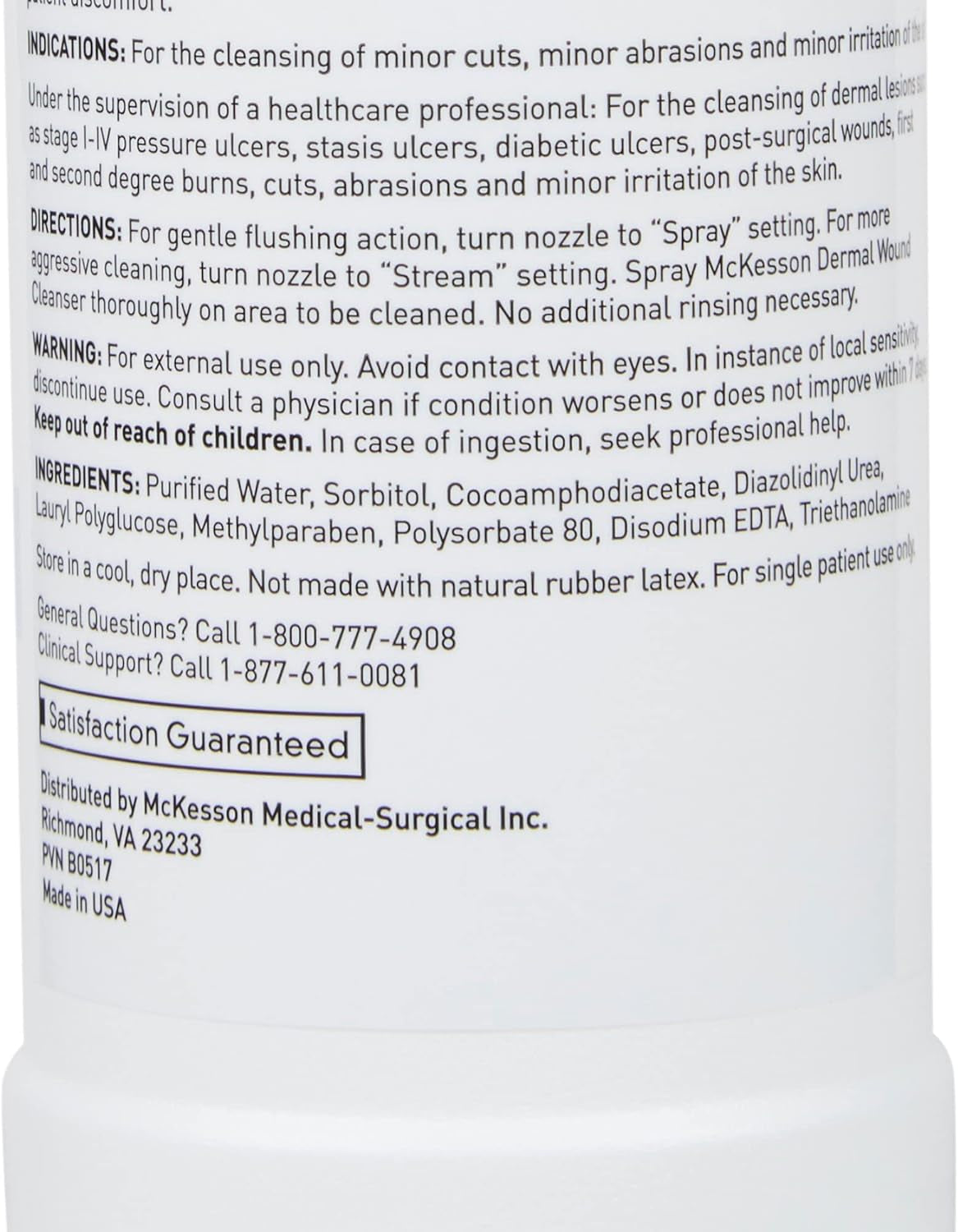 Dermal Wound Cleanser, Non-Sterile, Non-Cytotoxic, Rinse-Free Formula, 8 Fl Oz, 1 Count