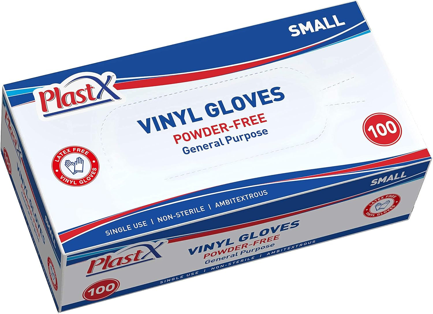 100 Count Vinyl Disposable Gloves Small Cleaning Plastic General Purpose Gloves Latex Free,