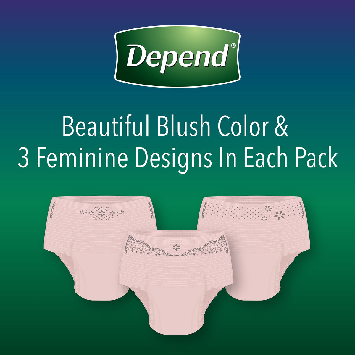 Night Defense Women'S Incontinence & Postpartum Bladder Leak Underwear, M, 15 Count