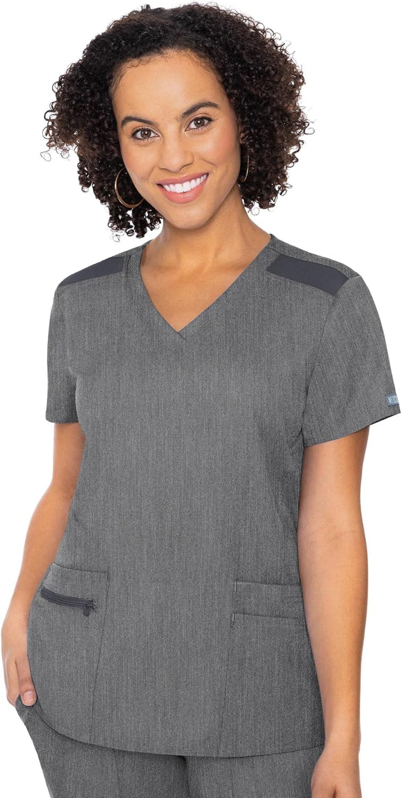 Scrub Top for Women, V-Neck with 4 Pocket, Ultra Soft, 2-Way Stretch and Wrinkle-Free Fabric - MC7468