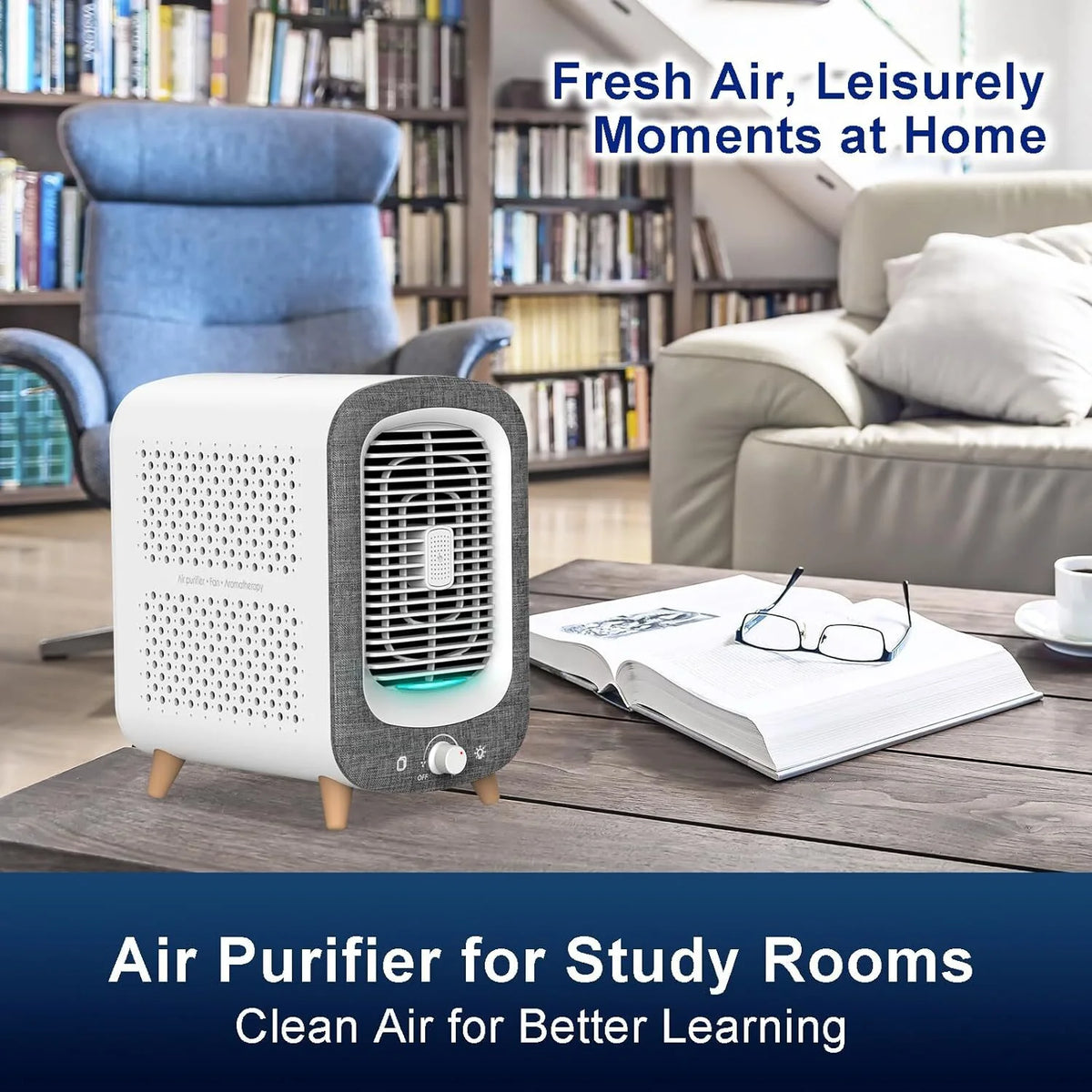 JF180 Air Purifiers for Bedroom Home HEPA Air Cleaner 780Sq.Ft with Aromatherapy Gray