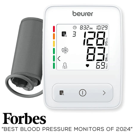 Beurer Auto 400 Upper Arm Blood Pressure Monitor, Large Cuff, Accurate Easy to Read Color Coded Results