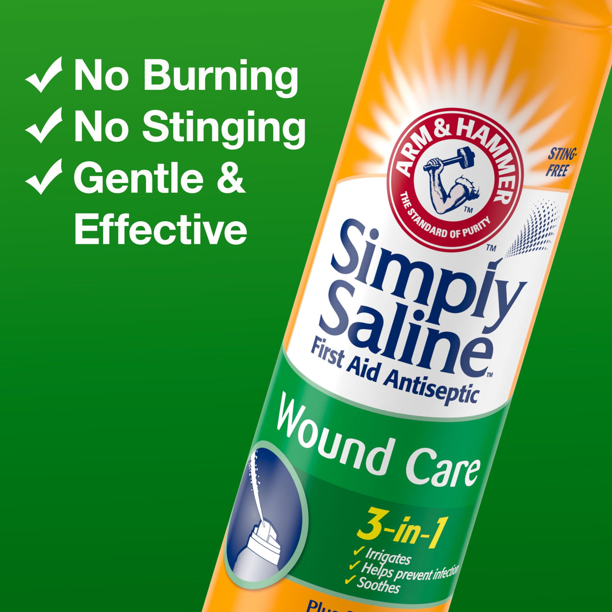 Simply Saline First Aid Antiseptic Wound Care, 3-In-1, 7.4 OZ