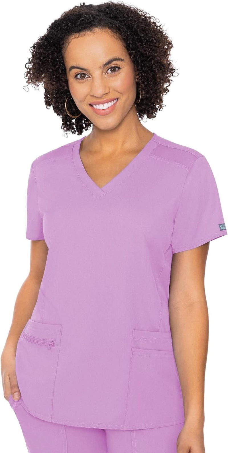 Scrub Top for Women, V-Neck with 4 Pocket, Ultra Soft, 2-Way Stretch and Wrinkle-Free Fabric - MC7468