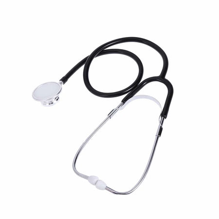 Medical Stethoscope Double Sided Stethoscope Portable Medical Aid Auscultation Stethoscope Device Equipment Tool (Black)