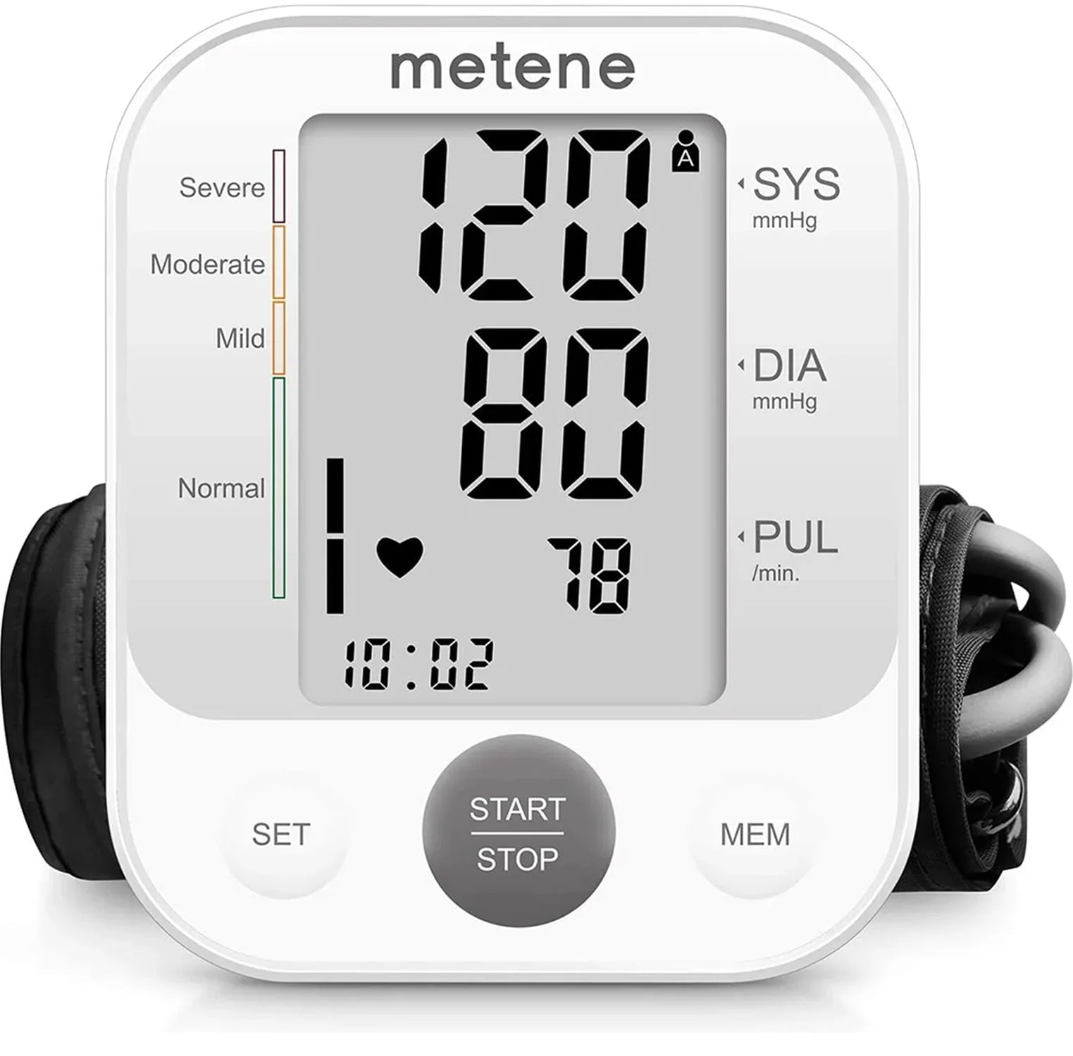 Upper Arm Blood Pressure Monitor with Speaker, 2 Users, 240 Recordings, Large Cuff, Large Display Screen