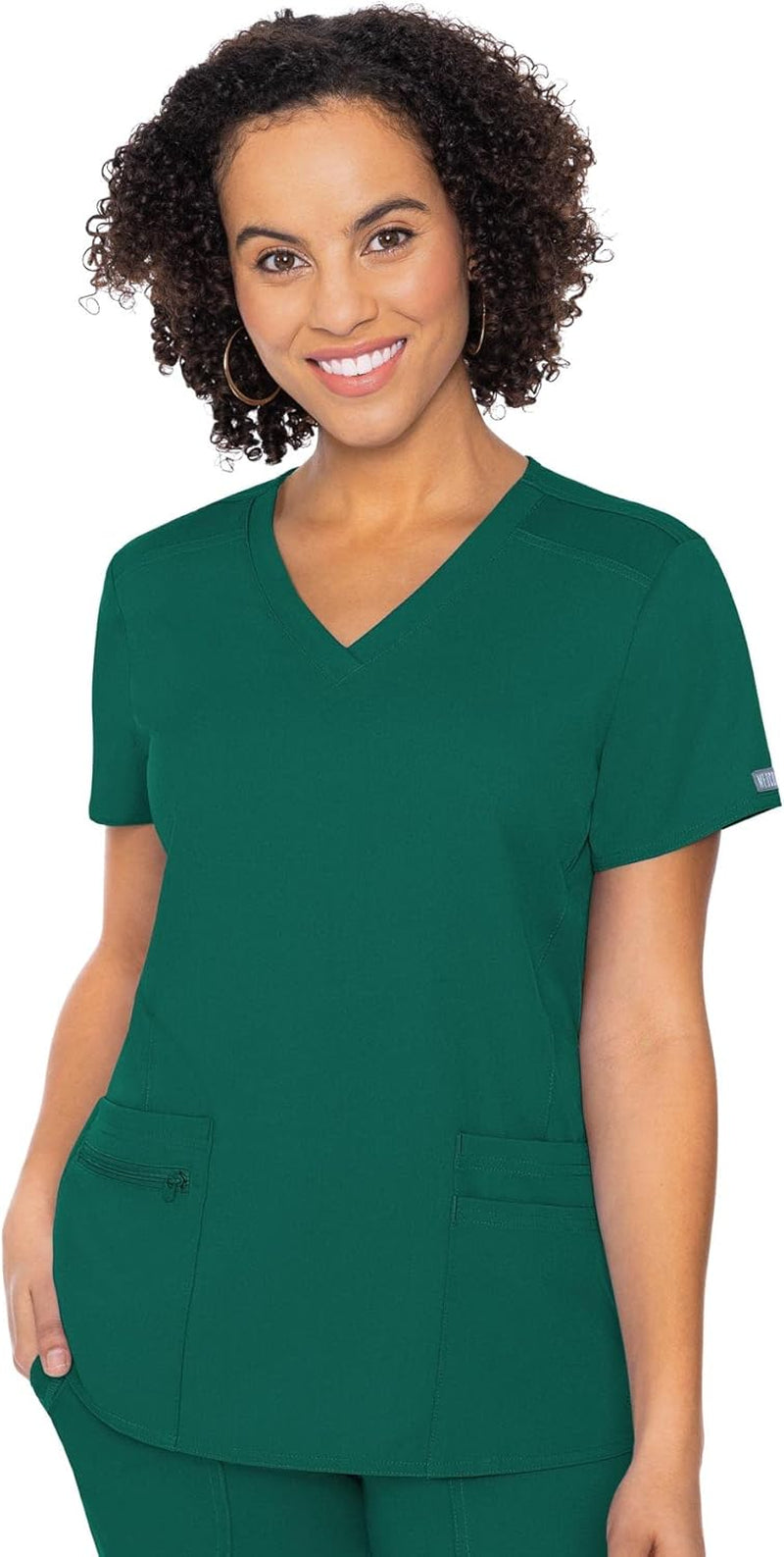 Scrub Top for Women, V-Neck with 4 Pocket, Ultra Soft, 2-Way Stretch and Wrinkle-Free Fabric - MC7468