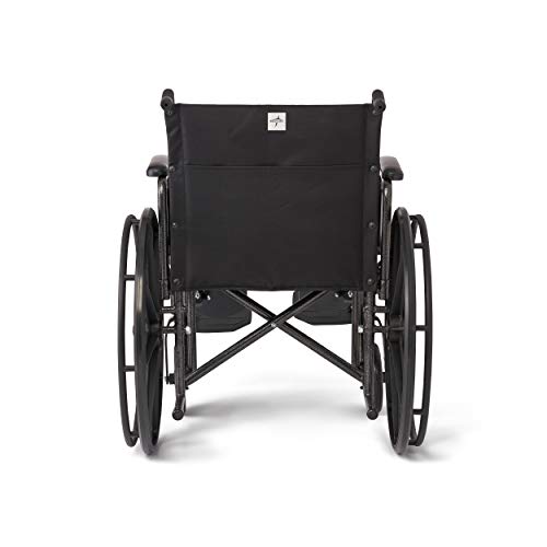 Medline Wheelchair, Swing-Back Desk-Length Arms And Elevating Leg Rests, 18" x 16" Seat (W x D)