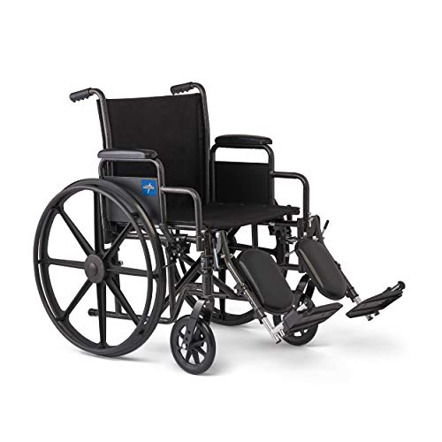 Medline Wheelchair, Swing-Back Desk-Length Arms And Elevating Leg Rests, 18" x 16" Seat (W x D)