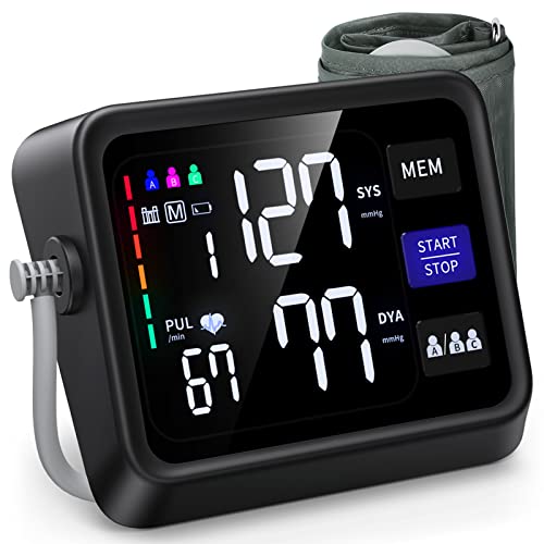 VERWINT Automatic Blood Pressure Monitor Upper Arm with Large Backlit Display, Accurate Digital BP Monitor with Adjustable Cuff 8.7"-16.5", 3x199 Sets Memory, Include Batteries and Type C Cable