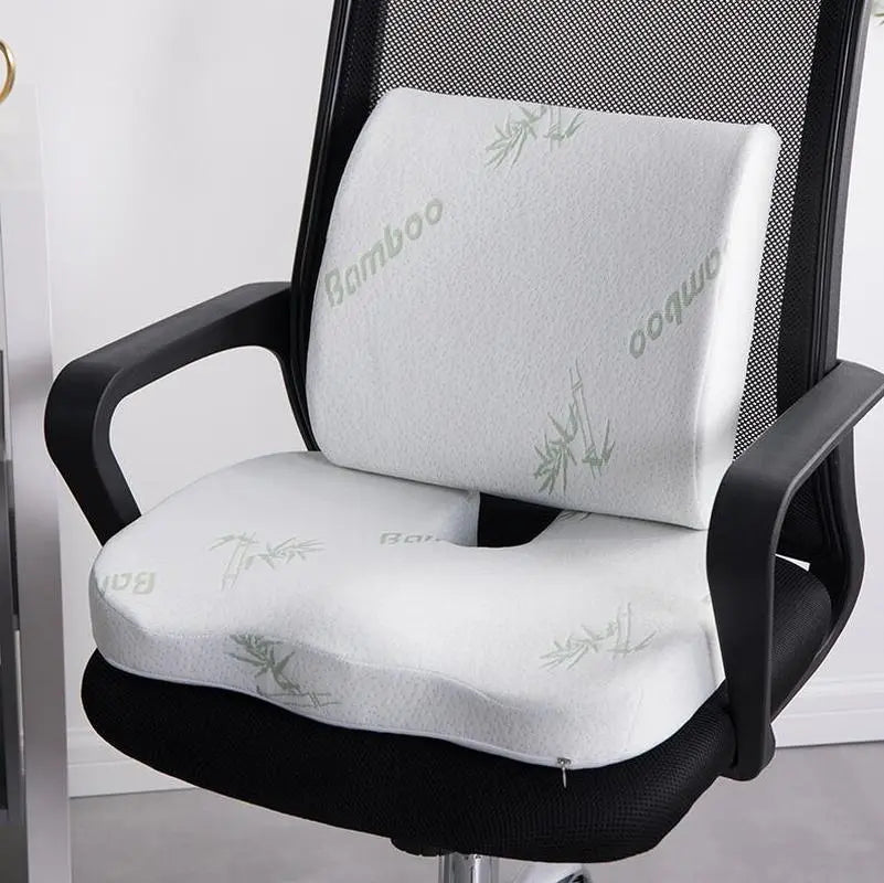Memory Foam Seat Cushion and Back Support Set