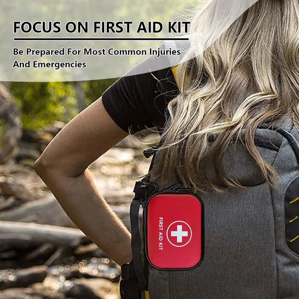 Optimize product title: 
Portable Empty Medical First Aid Bag - Ideal for Household, Outdoor, Travel, Camping - Compact Storage Box for Medicine and Survival Kit