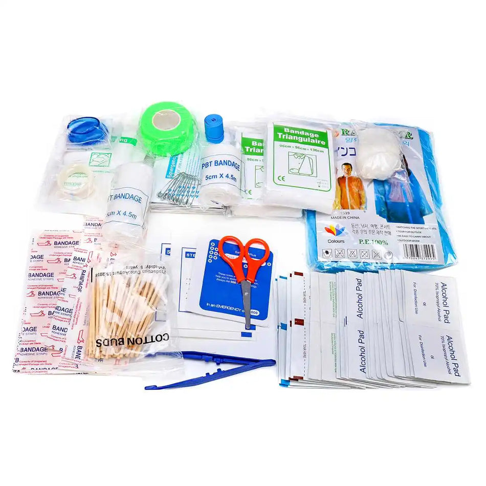 Tactical First Aid Kit with Various Accessories for Military, Camping, and Self-Defense