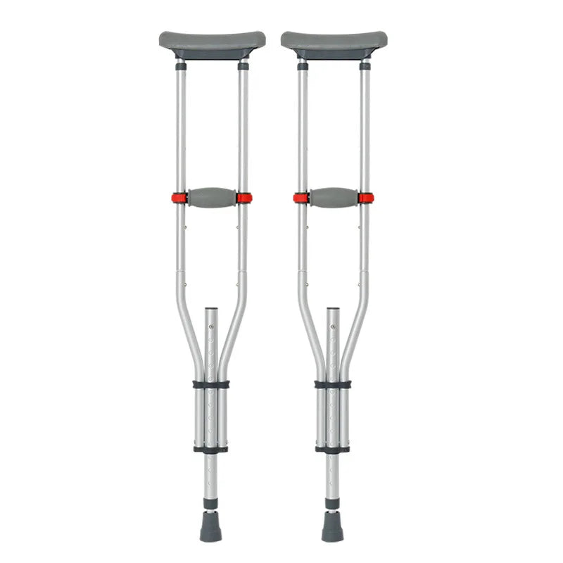 Aluminum Alloy Detachable Foldable Underarm Crutches Armpit Crutch Elderly Disabled Walking Stick Mobility Aid Walking Crutches
