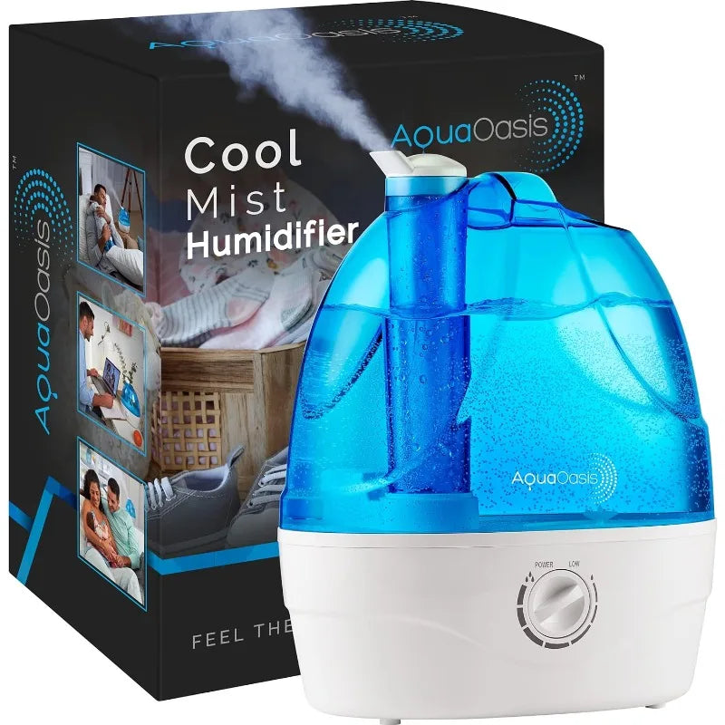 Cool Mist Humidifier Quiet Ultrasonic Humidifiers for Bedroom & Large room - Adjustable -360 Rotation Nozzle, Auto-Shut
