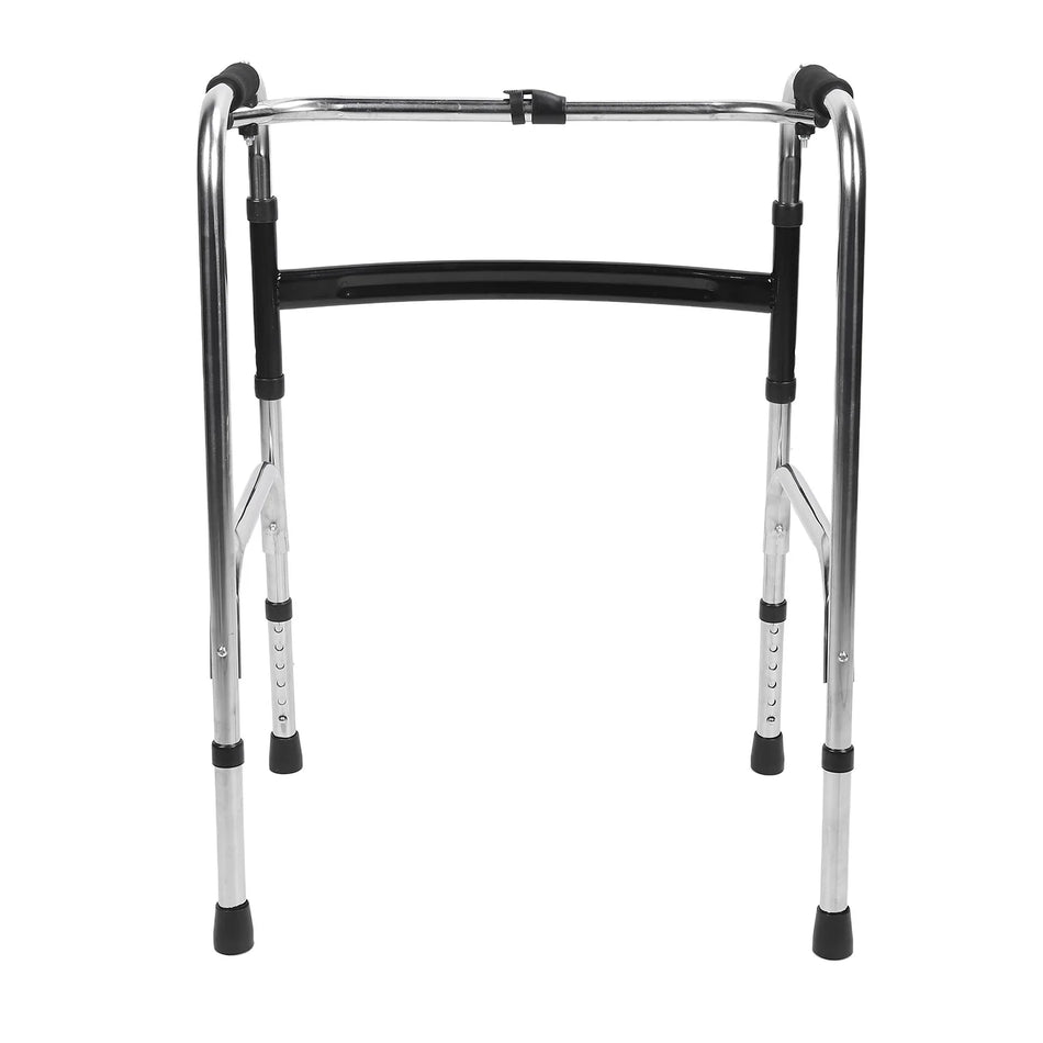 Folding Stainless Steel Walker with Height Adjustment