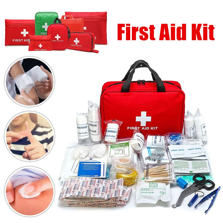 Tactical First Aid Kit with Various Accessories for Military, Camping, and Self-Defense