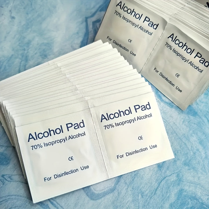 50/100pcs 75% Alcohol Disinfection Cotton Sheet, Disposable Disinfection Mobile Phone Screen Lens Cleaning Ear Hole Sterilization Alcohol Wipe