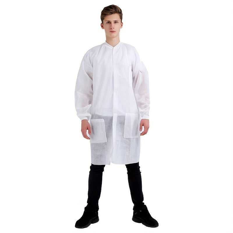 Proof Disposable Lab Coat for Adults - Medium, 1 Pack - White Medical Clothing